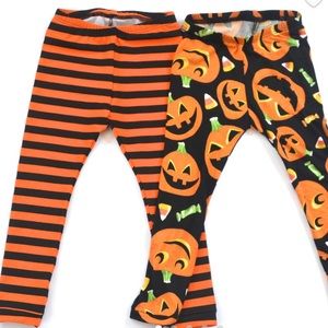 🍁Brand new orange black stripe leggings🍁